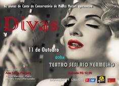 Única apresentação artistico-musical do espetáculo “DIVAS”