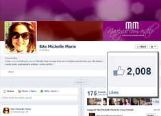Fan Page do Site Michelle Marie é sucesso nas redes sociais