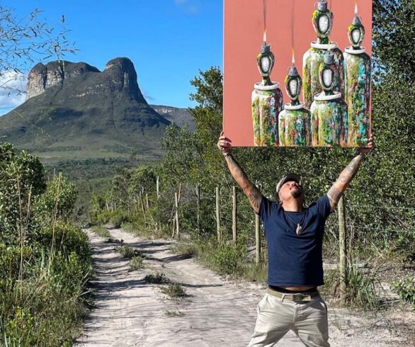 O artista baiano MAD leva sua obra 'Anéis de Luz' para o Salão de Artes da Bahia, em Irecê | . Foto:  Layla Almeida