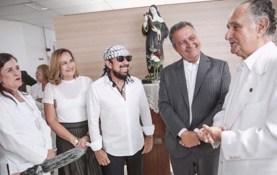 Bell Marques, Rui Costa (Governador) e Dr. Aristides - Foto Fabio Cunha.