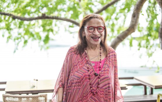 Lícia Fabio  a mil na preparação da festa Bonfim Baluarte