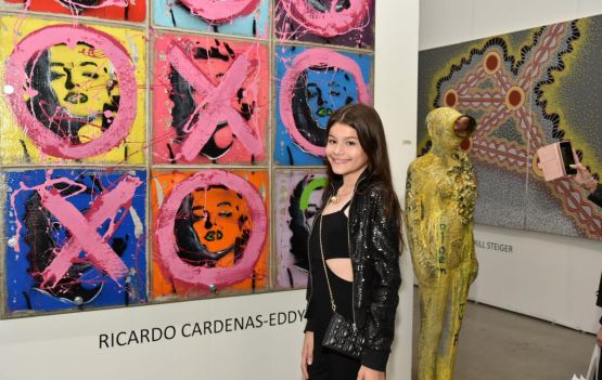 A baiana Giulia Levita prestigiando a semana da Art Basel 2019 em Miami.