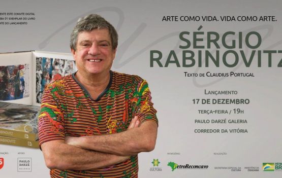 LIVRO COMEMORA 40 ANOS DA  ARTE DE SÉRGIO RABINOVITZ