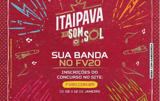Festival de Verão e Itaipava lançam o Concurso ‘Sua Banda no Palco Itaipava de Som a Sol’ 