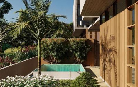 Condomínio sustentável assinado por Cintia Dicker coloca a arquitetura oriental no litoral baiano